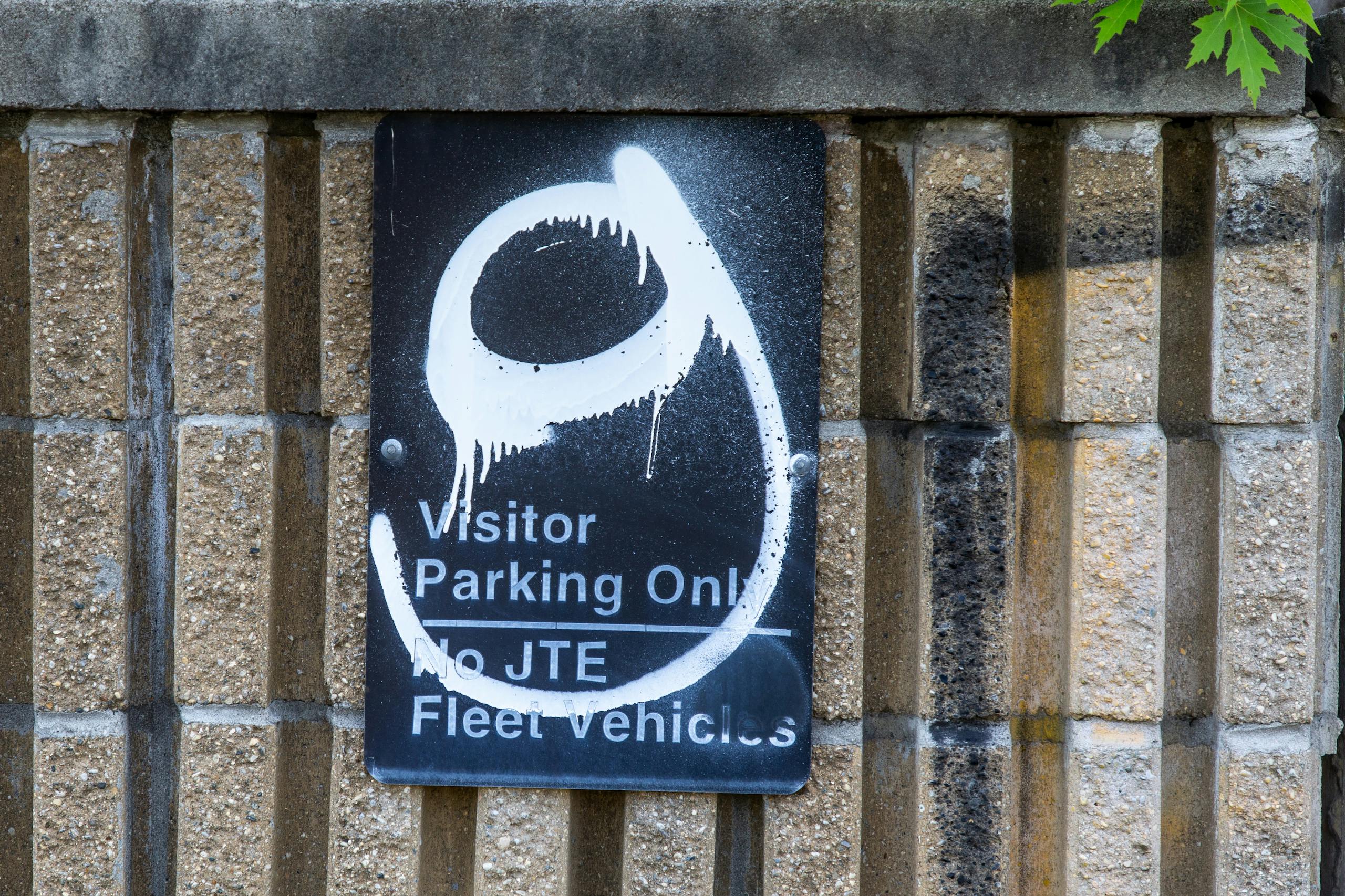 Visitor parking sign