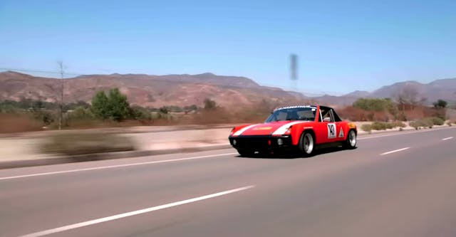 Leno Racing Porsche 914 driving action wide