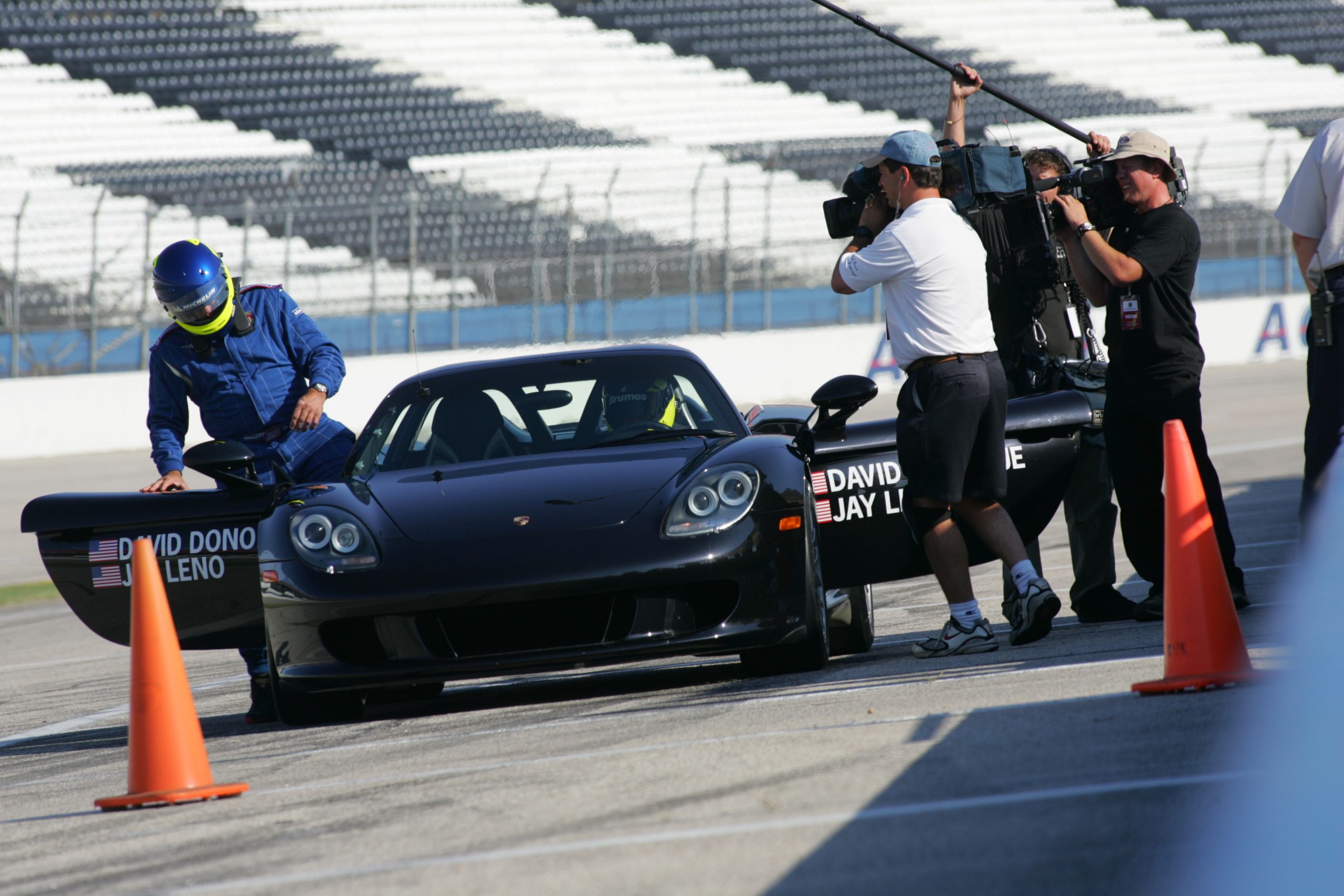 Why I put Jay Leno in a Porsche on a NASCAR oval chasing  mph