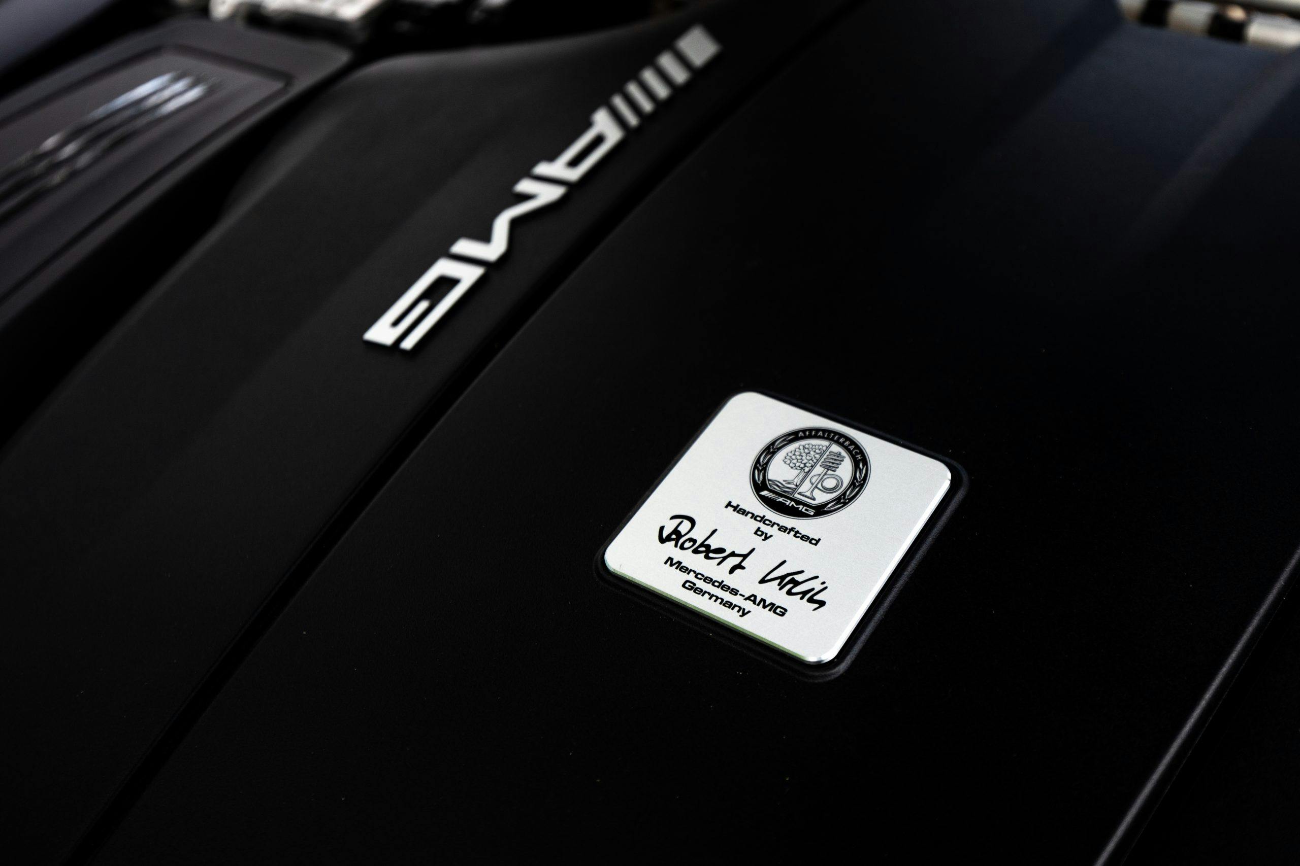 2021 Mercedes-AMG GT Stealth Edition engine cover inscription