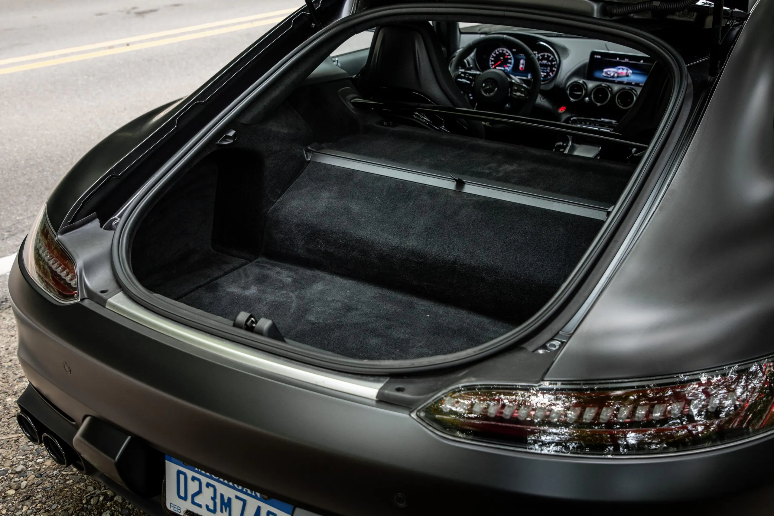 2021 Mercedes-AMG GT Stealth Edition rear trunk space