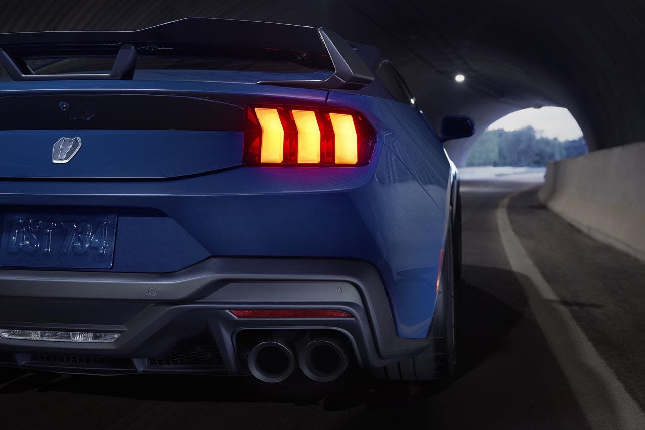 Ford Mustang Dark Horse exterior rear end detail