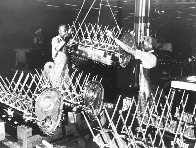 Assembling Rolls-Royce Engines Packard Plant