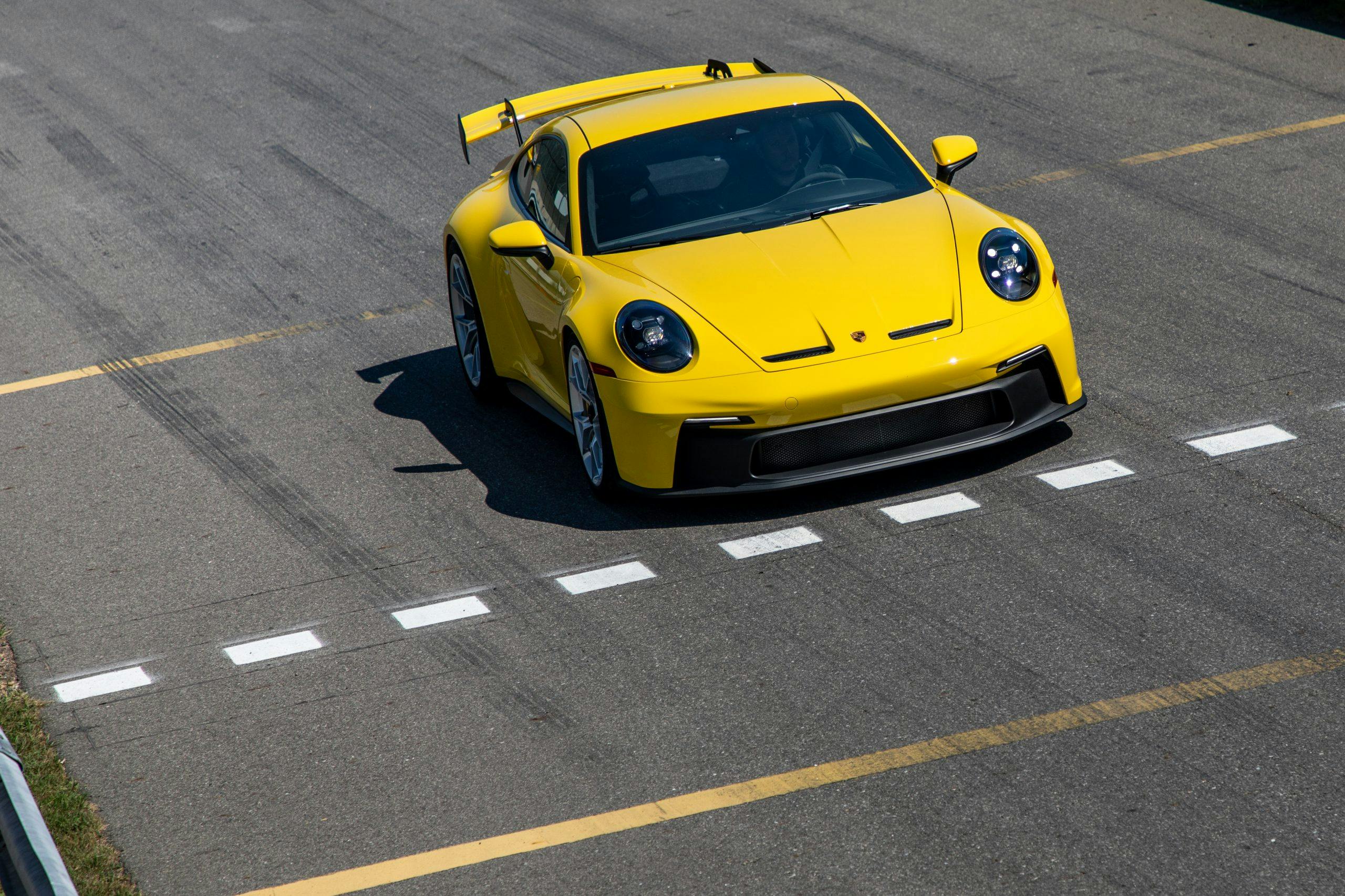 Porsche GT3 front track line Waterford Hills