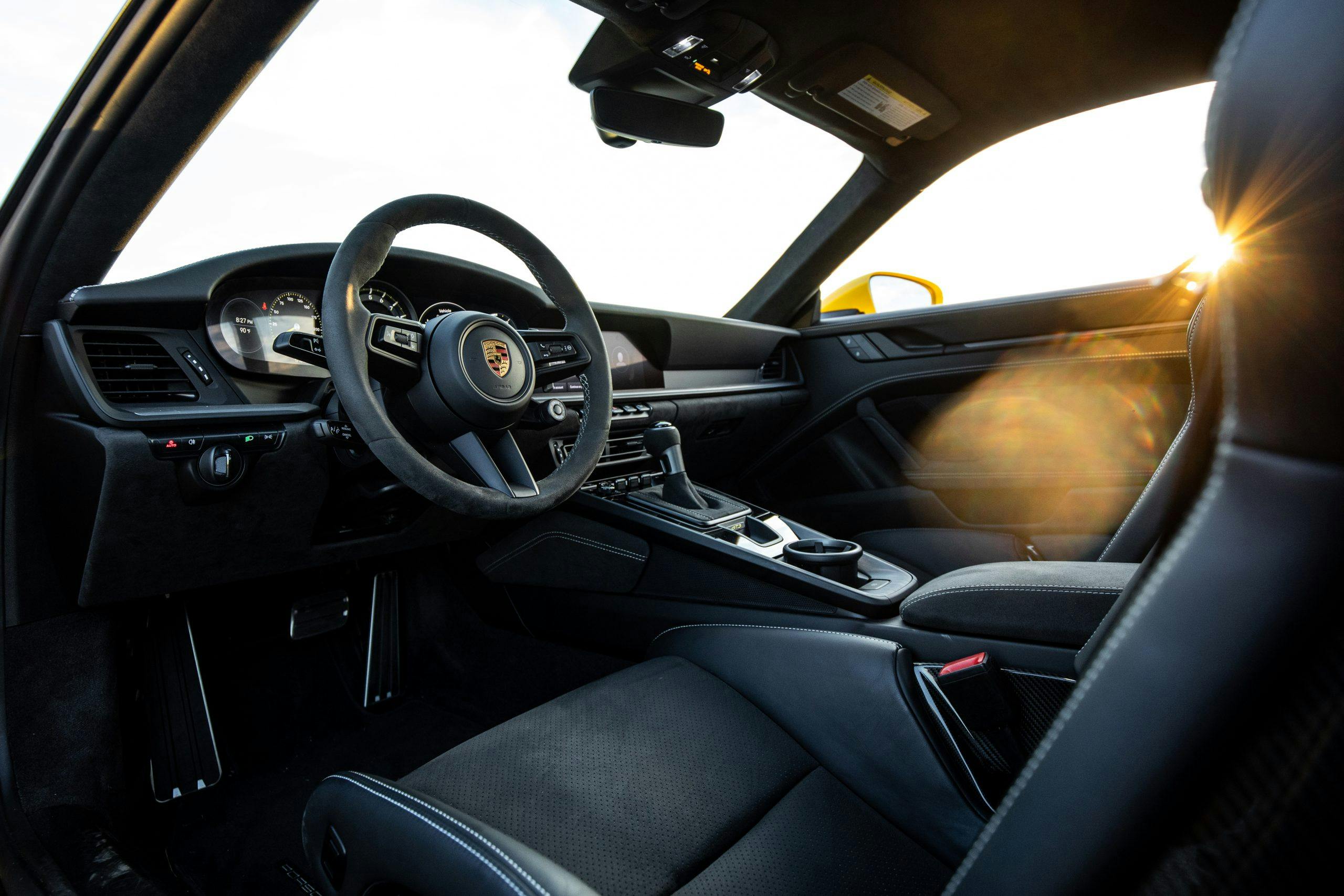 Porsche GT3 interior front angle