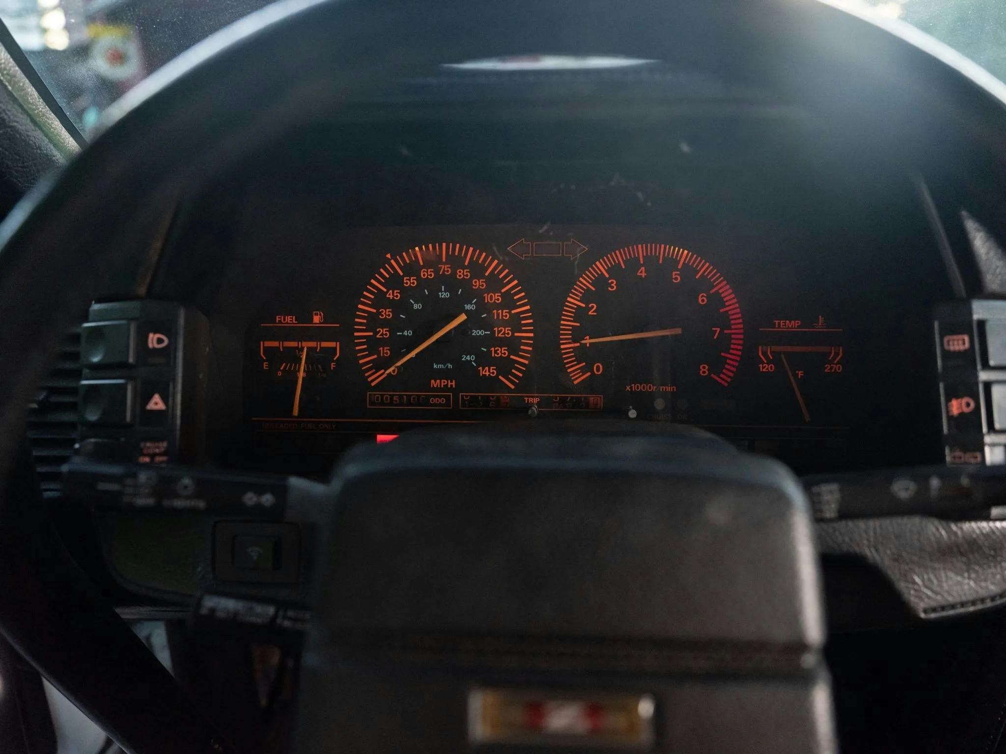 Tom Cruise Nissan 300ZX Turbo dash gauges
