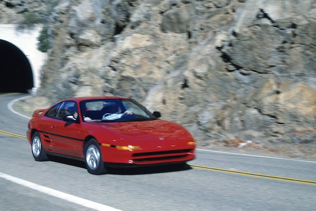 1991 MR2 driving action