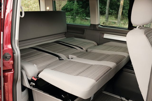 Volkswagen California Beach folding bed seats