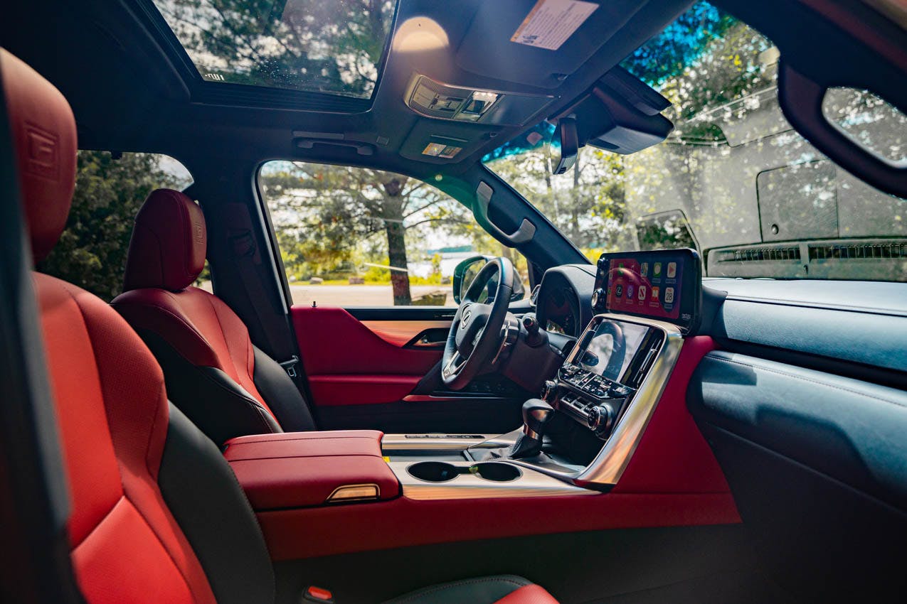 2022 Lexus LX 600 F Sport interior front cabin area