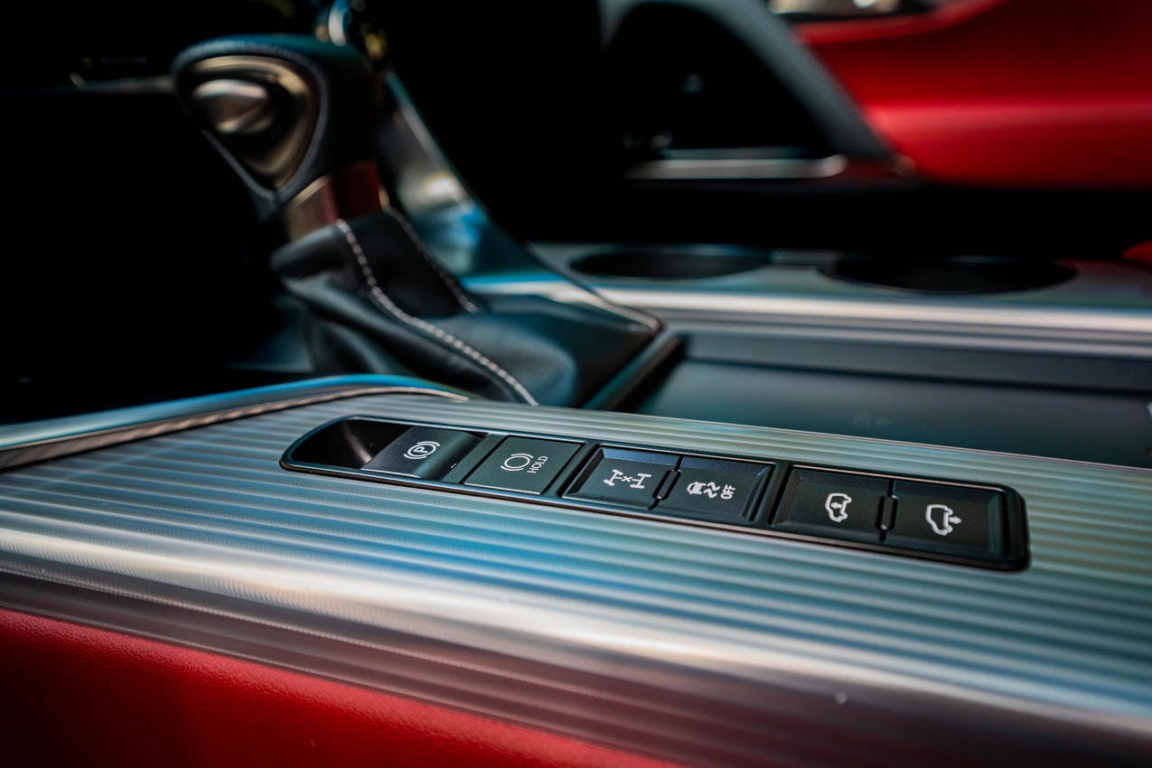 2022 Lexus LX 600 F Sport interior center console controls