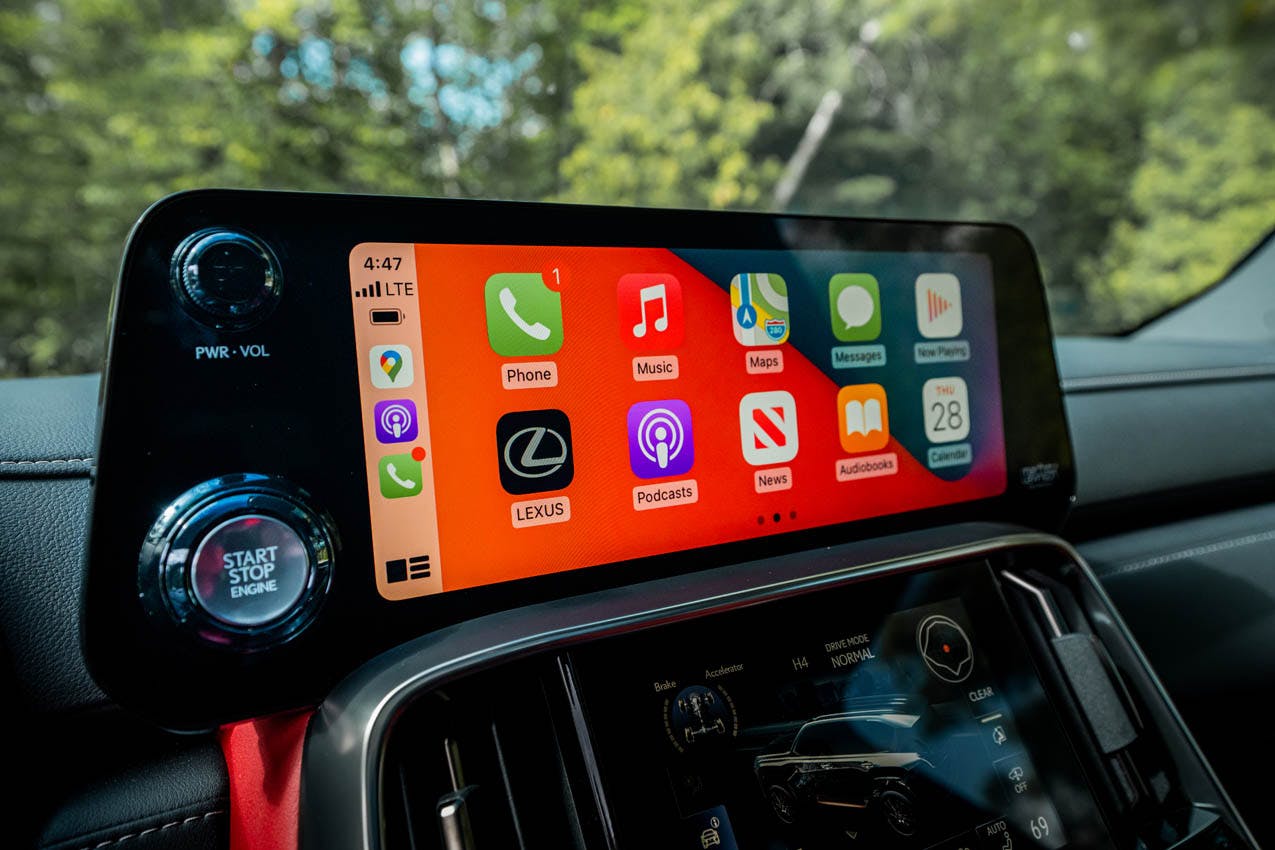 2022 Lexus LX 600 F Sport interior top screen in Apple CarPlay