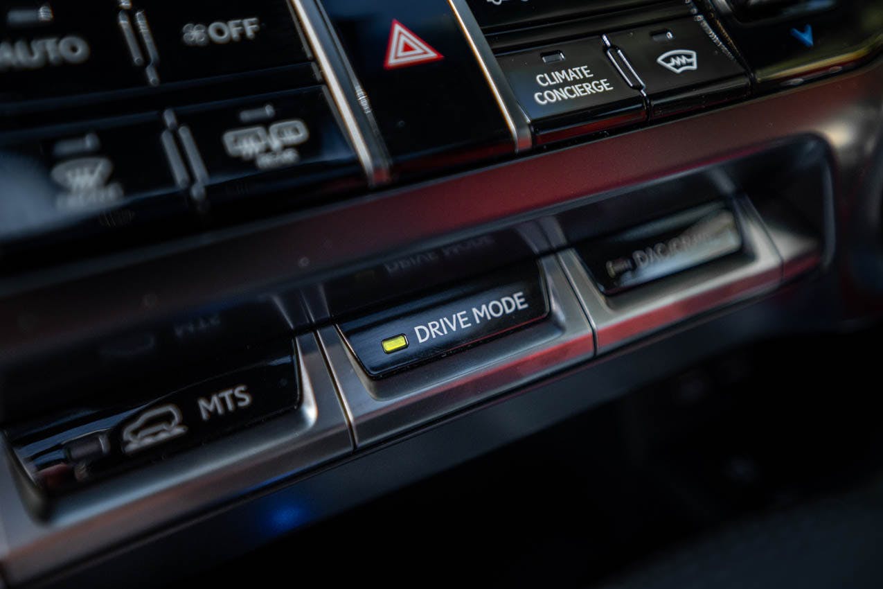 2022 Lexus LX 600 F Sport interior drive mode controls