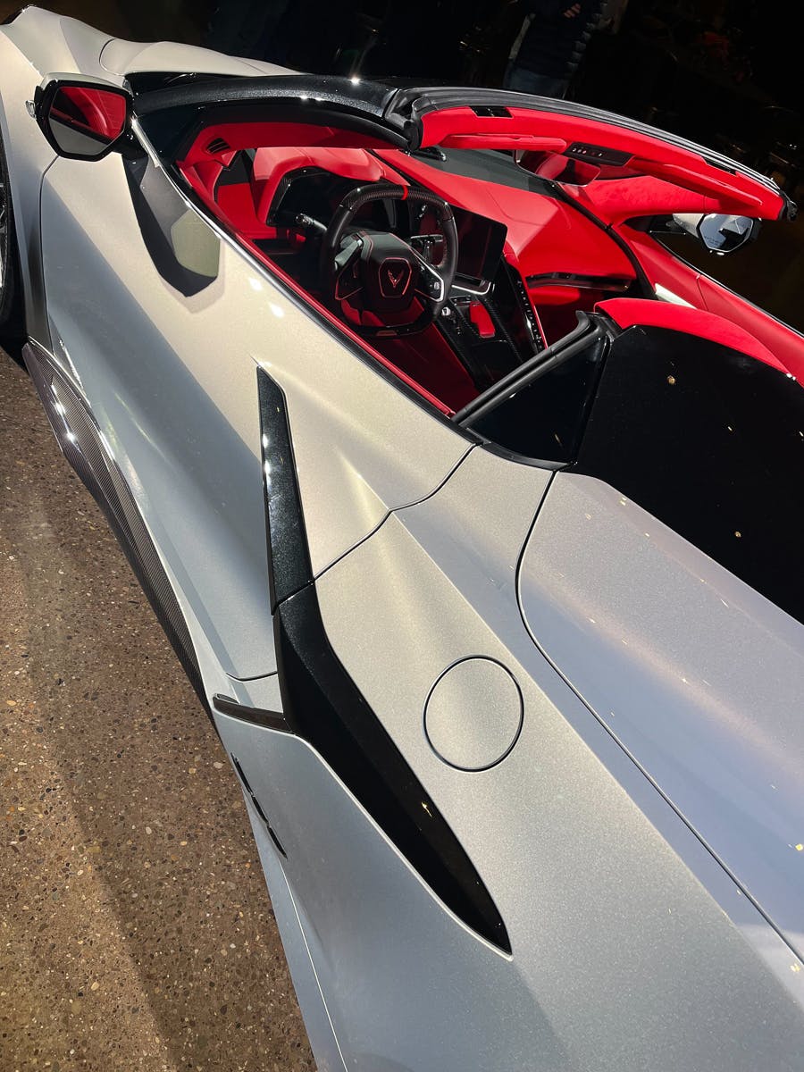 2023 Corvette Z06 silver interior vertical