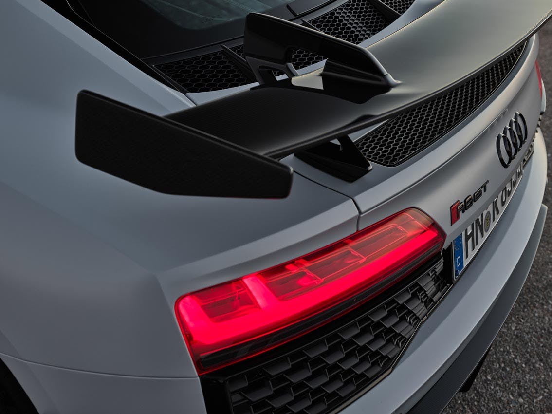 Audi R8 V10 GT RWD exterior wing detail
