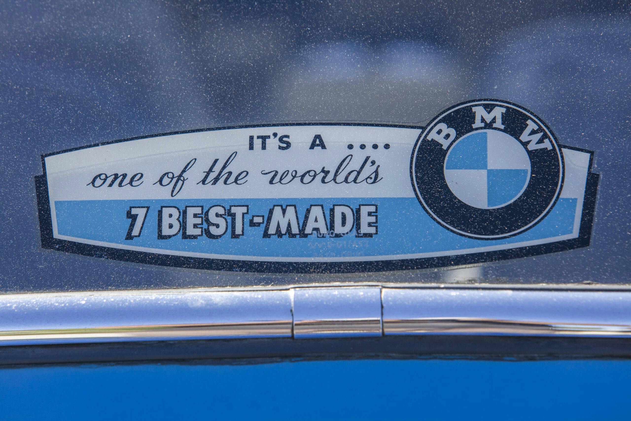 BMW 507 7 best made sticker detail