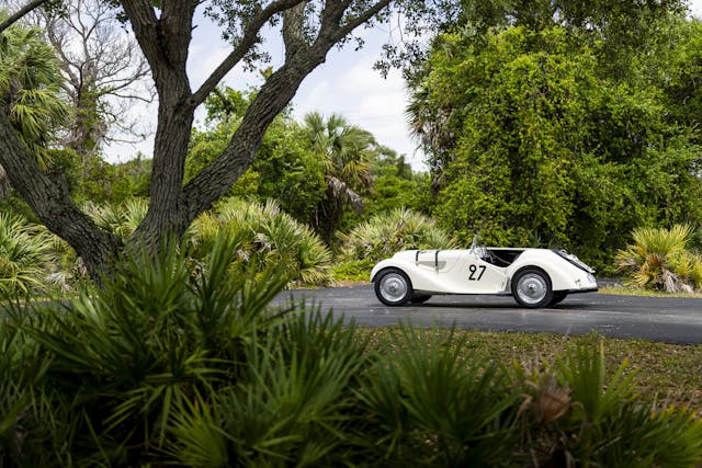 BMW 328 race car rear three-quarter wide