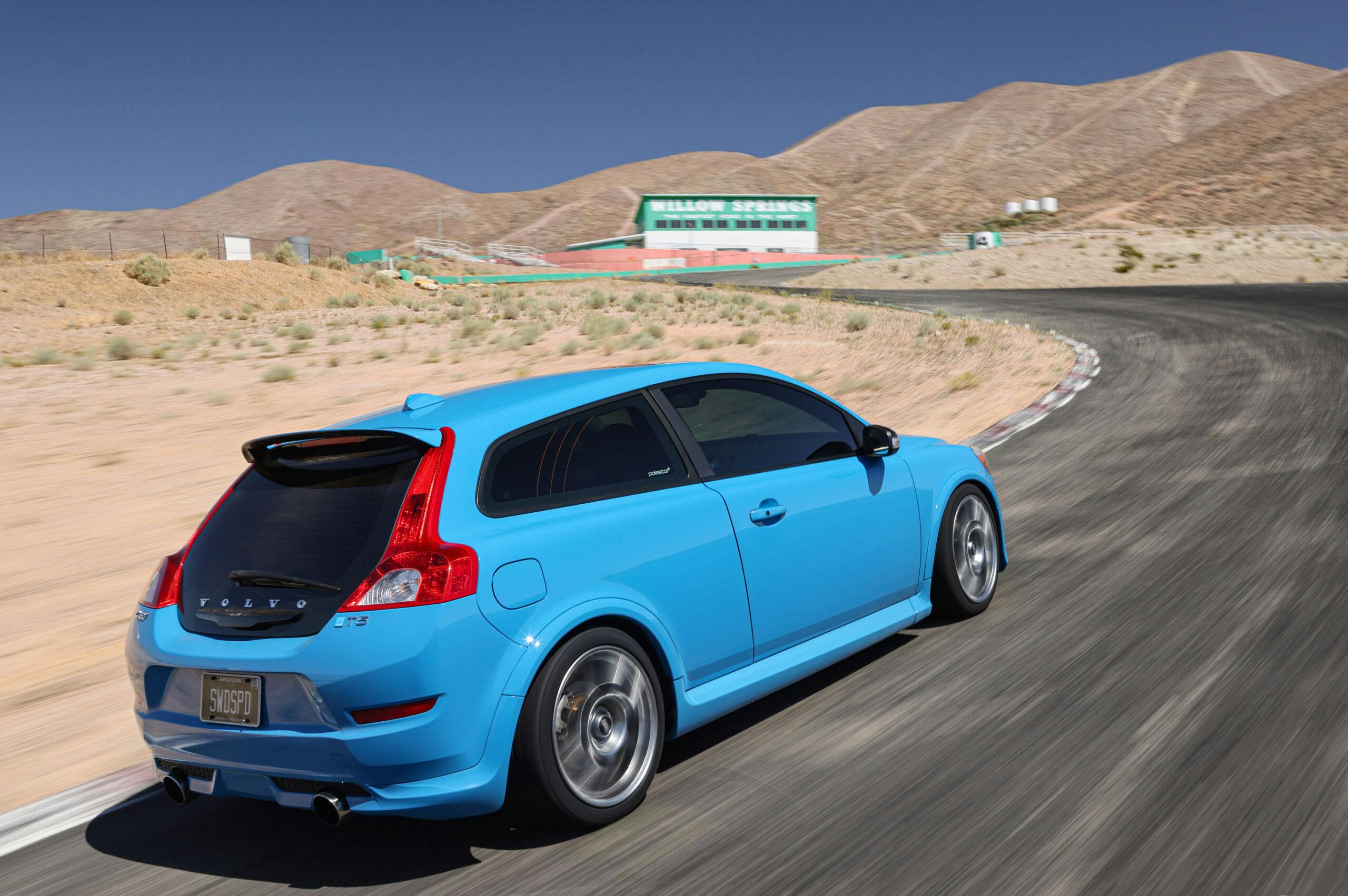 Volvo C30 rear three quarter action willow springs