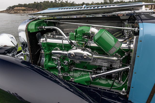 1932 Duesenberg J Figoni Sports Torpedo engine pebble beach concours winner