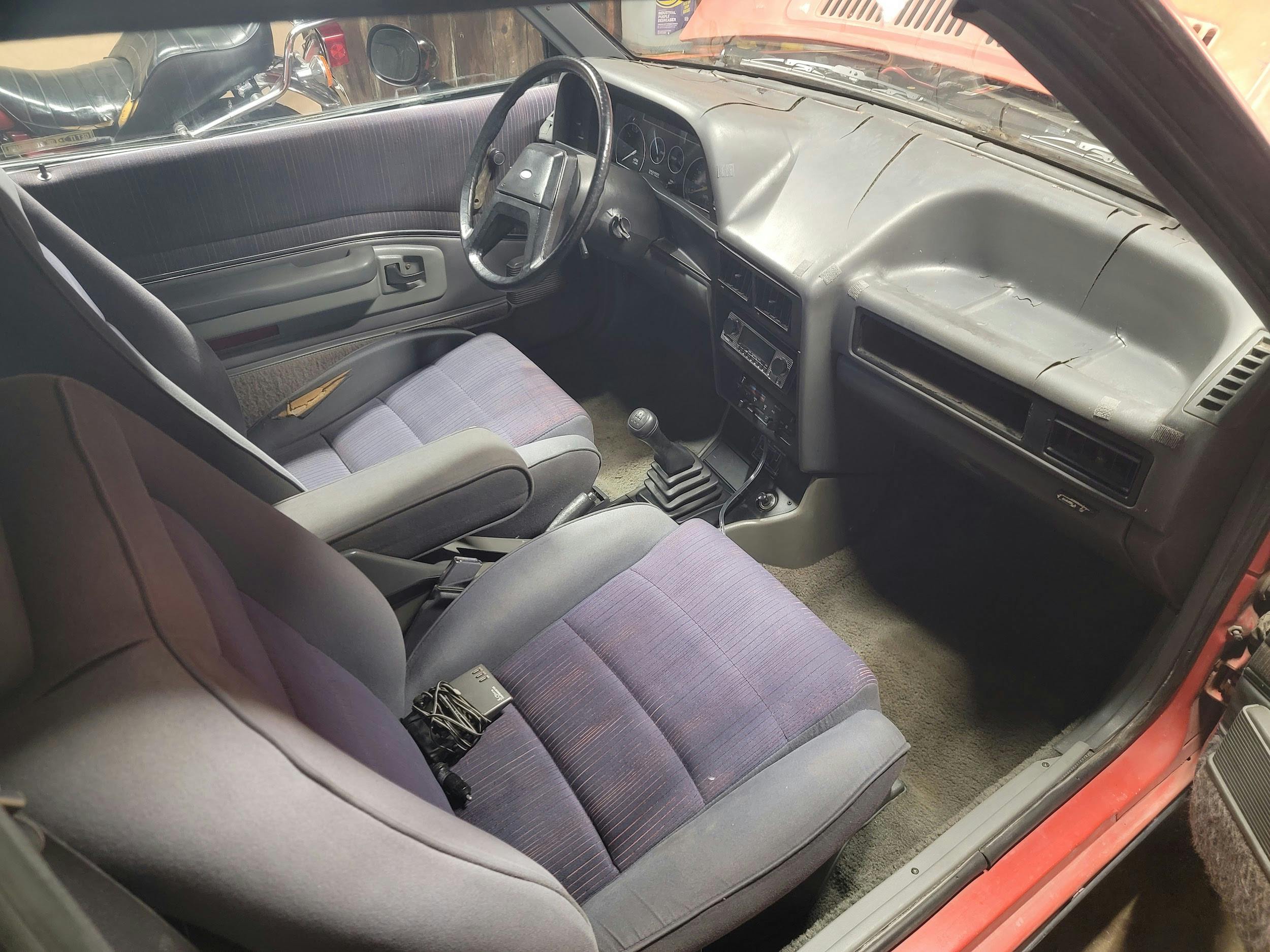 1985 Escort GT Turbo interior