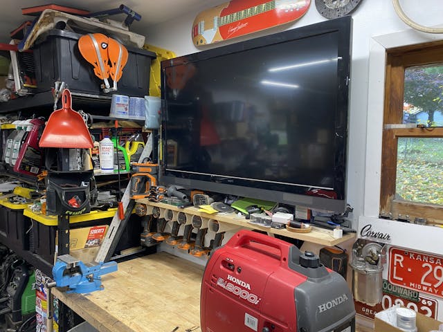 Television in Garage
