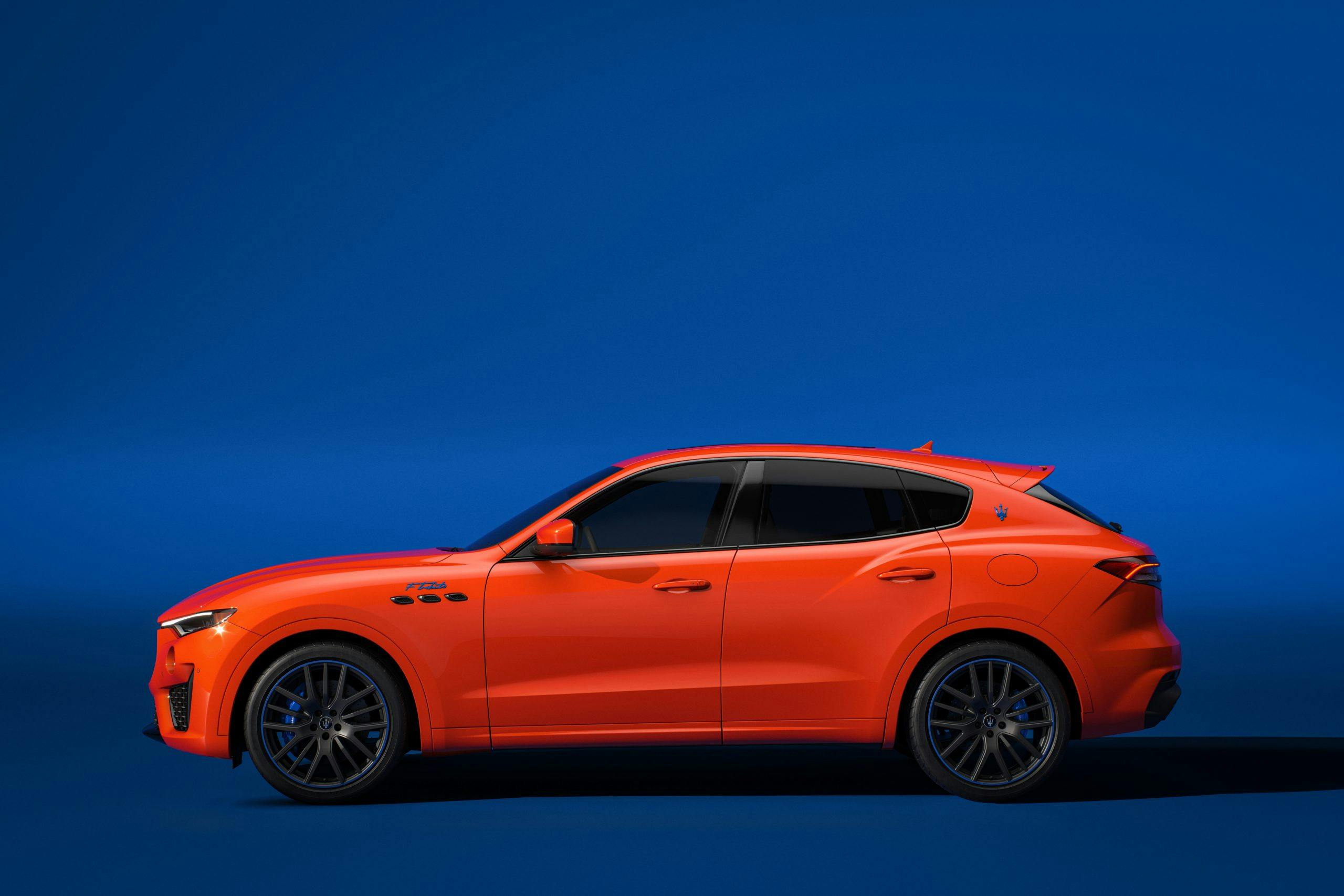 Maserati F Tributo Special Edition Levante exterior side profile orange
