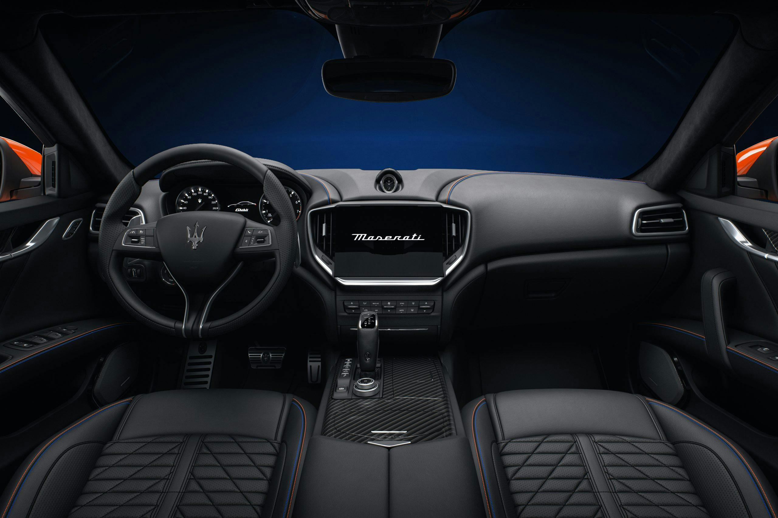 Maserati F Tributo Special Edition interior black front cabin