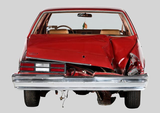 1980 Chevrolet Malubu - struck by a meteorite in 1992 (studio shot - rear))