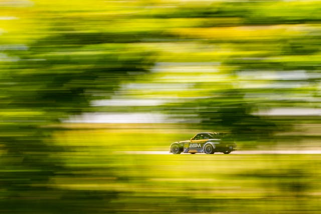 race car dynamic blur pan action