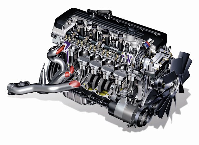 bmw S54 engine straight six cutaway