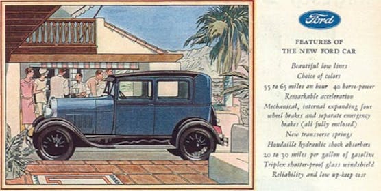 Ford Model A ad