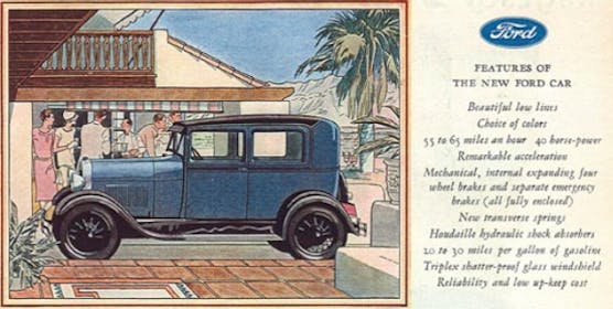 Ford Model A ad