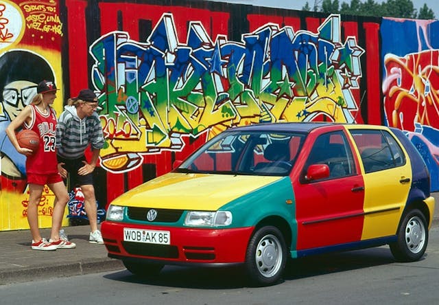 Volkswagen Polo Harlequin street art