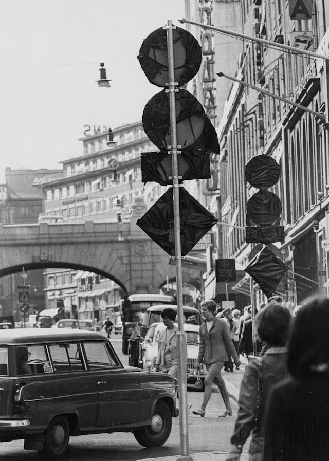 Stockholm Sweden traffic signs 1967