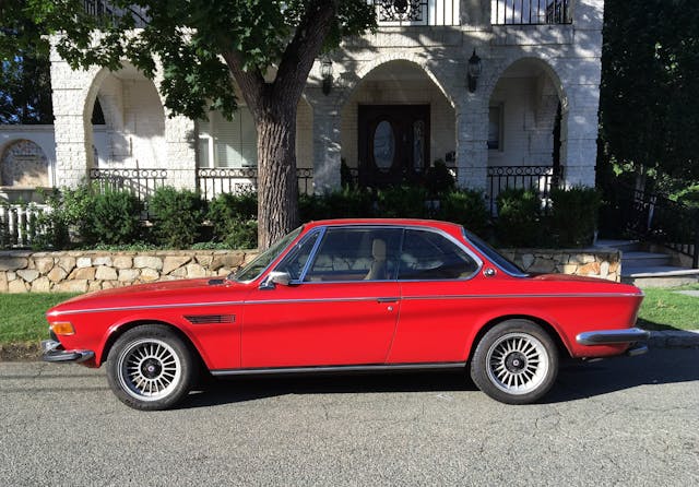 BMW 3-0 CSi side profile red