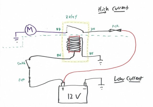 Horn relay diagram
