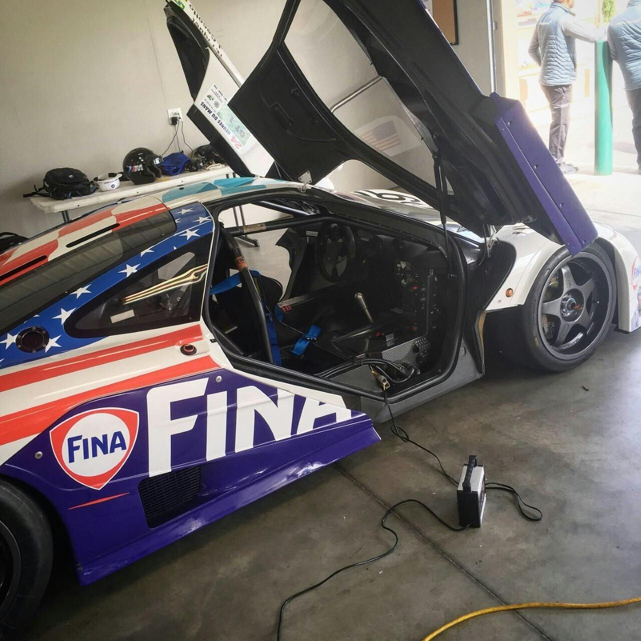 supercar race car doors up charging