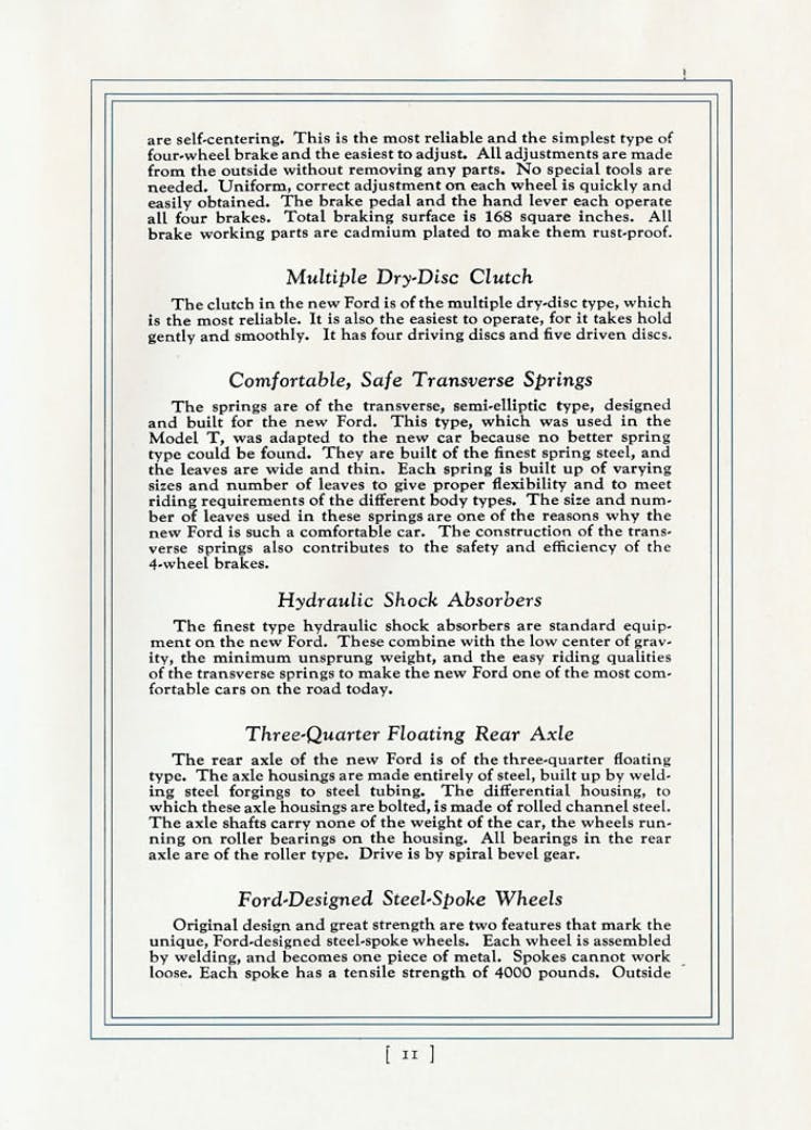 1928 Ford Model A sales brochure