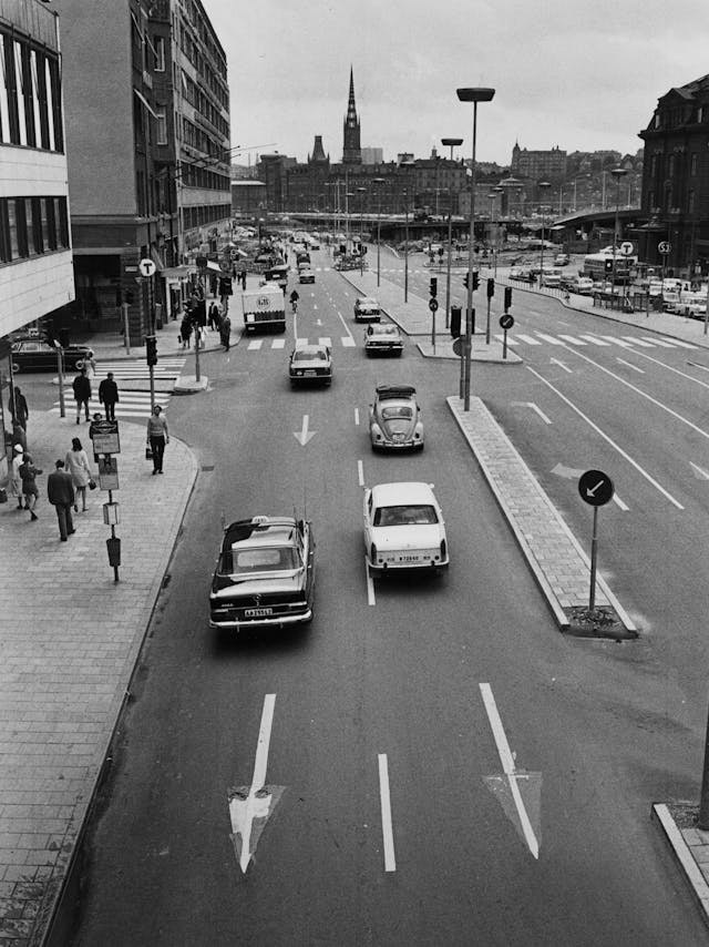 Stockholm Sweden traffic 1967