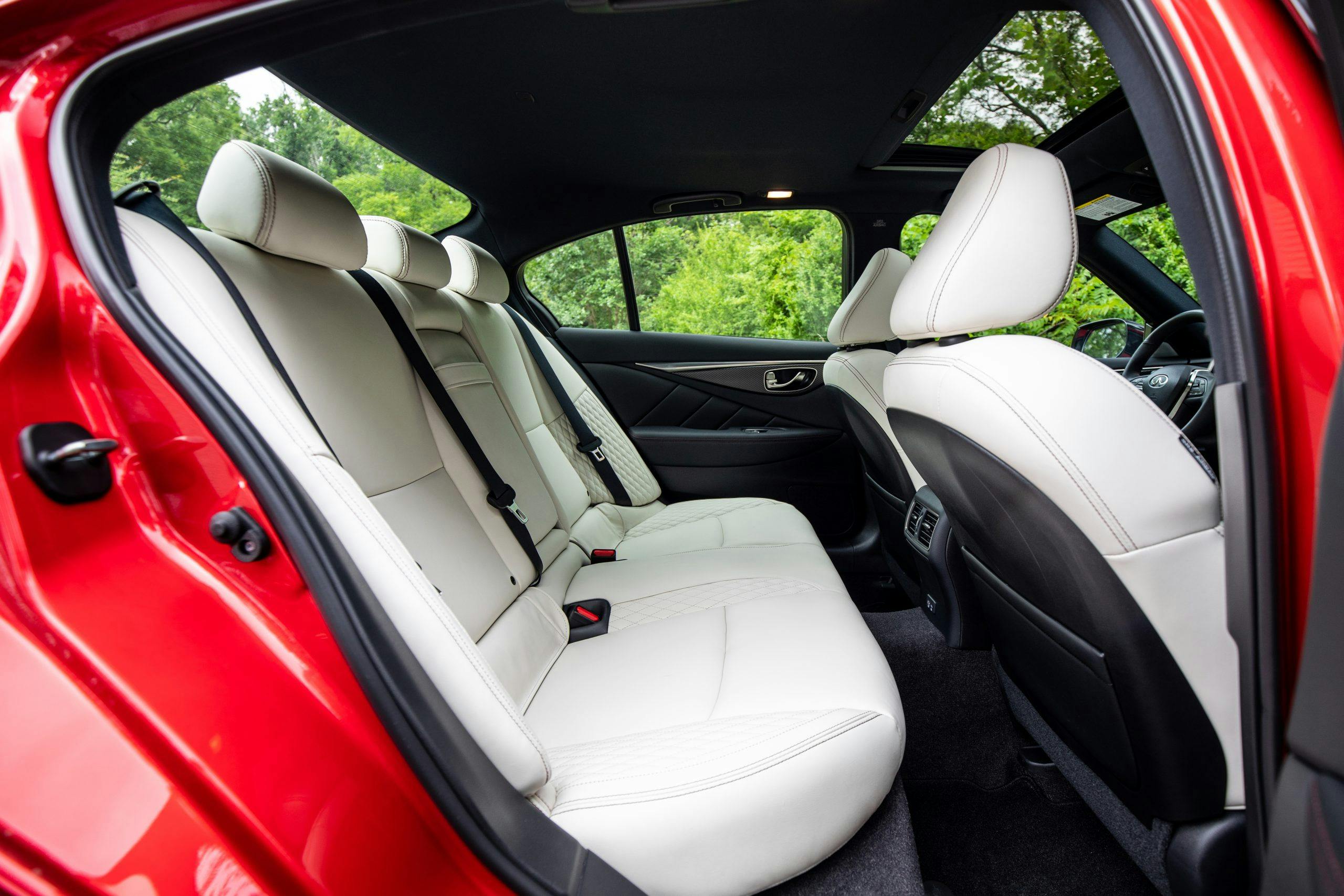 2022 Infiniti Q50 Red Sport 400 back seat