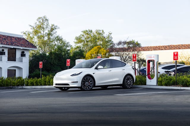 Tesla Supercharger California parking lot