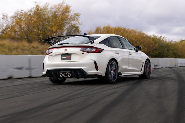 2023 Civic Type R rear three-quarter track action