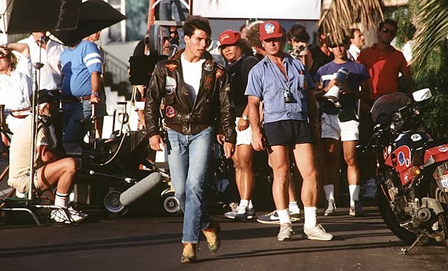 1986 Top Gun Tom Cruise Kawasaki on set bts