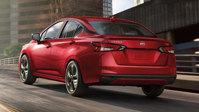 Nissan Versa rear three-quarter