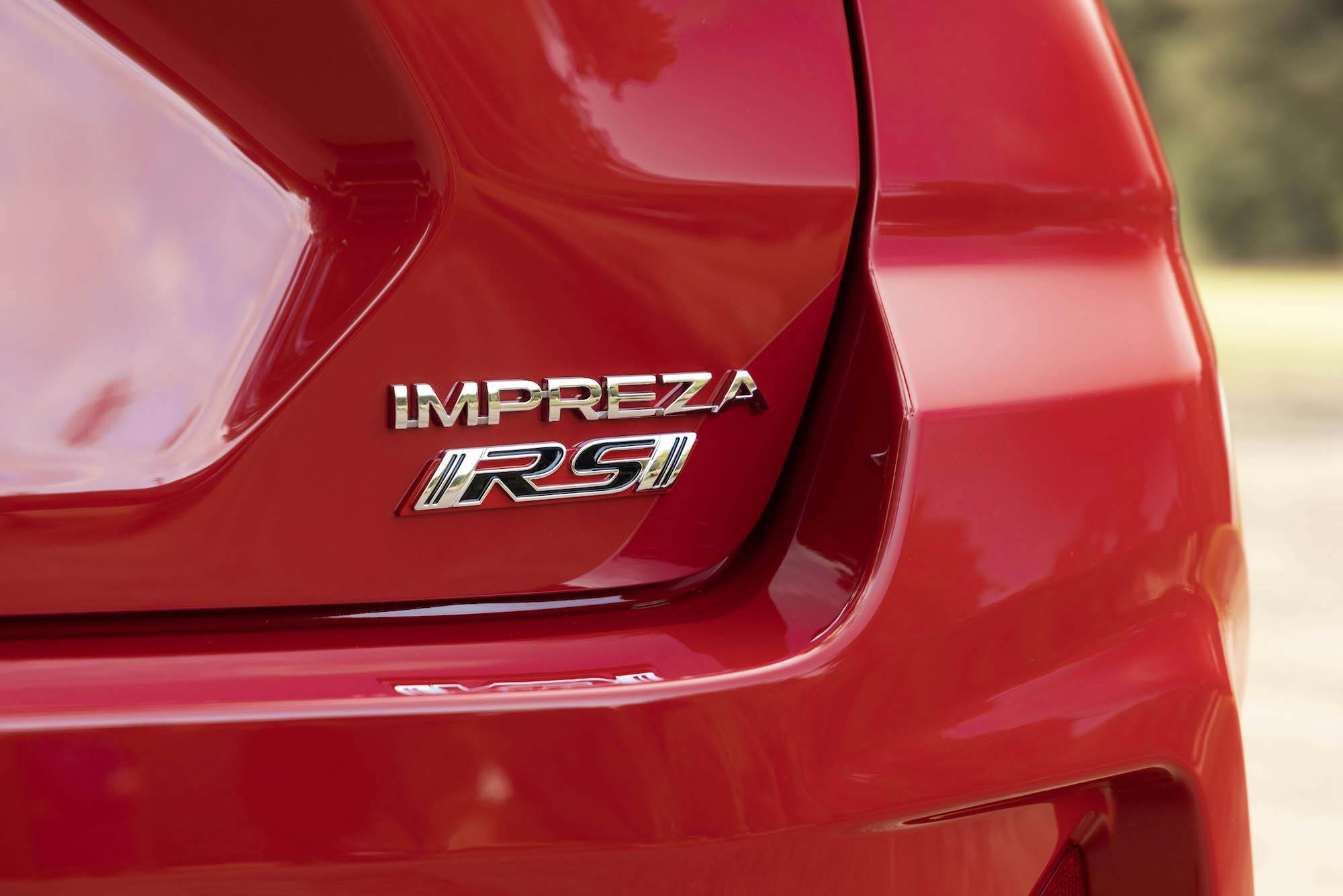 2024 Subaru Impreza RS rear lid badge