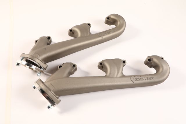 2022 SEMA new product Hooker Holley cast ductile iron small-block Chevy exhaust manifolds