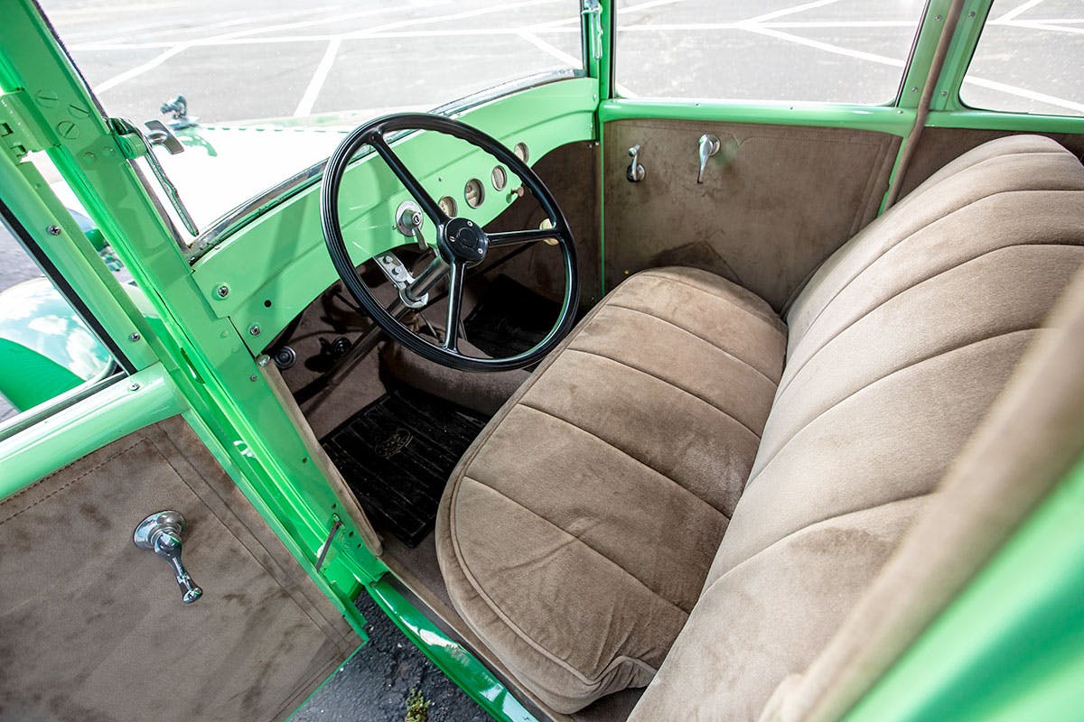 1931 American Austin Coupe interior high angle