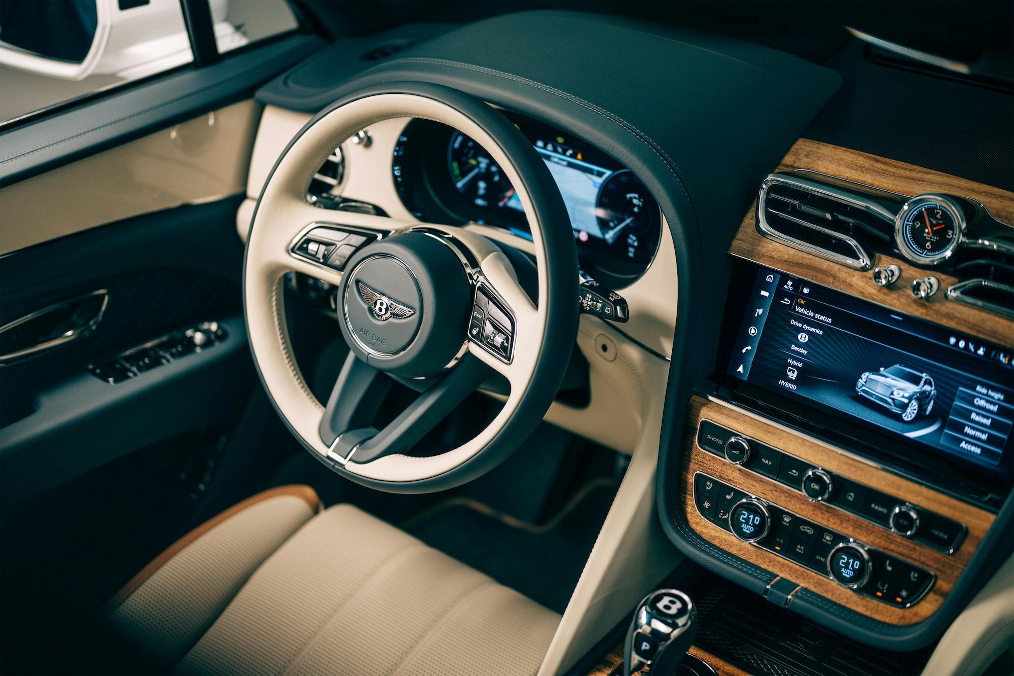 Bentley Bentayga Odyssean interior front high angle