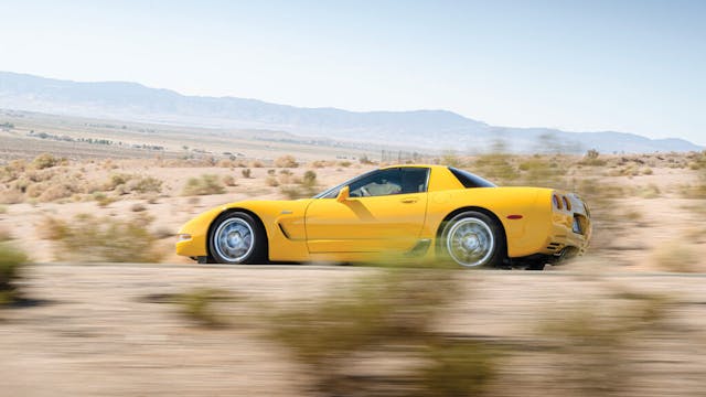 Chevrolet Corvette C5 Z06 side driving action pan