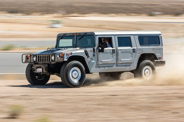 AM General Hummer H1 front three-quarter driving action