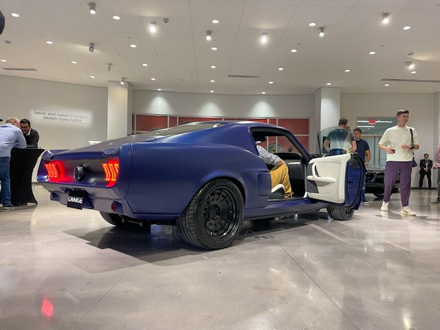 charge cars mustang 67 rear three quarter blue